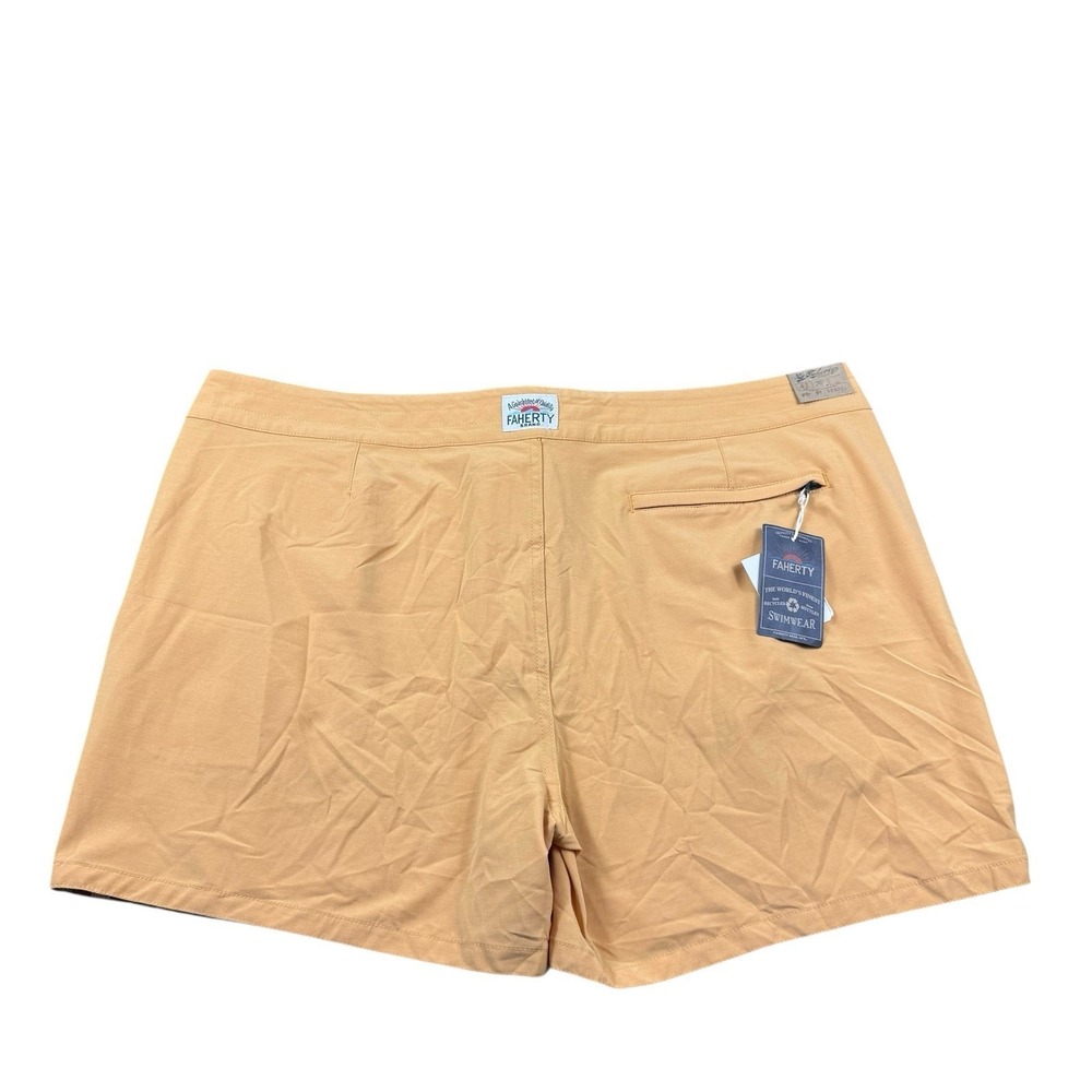 Faherty Surf Stripe Honey Yellow Mens Boardshort Size 42 MSU2103 NWT